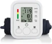 Upper Arm Blood Pressure And Pulse Rate Monitor, Portable Electronic Blood Press