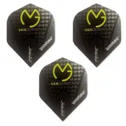 Winmau Prism Michael Van Gerwen Dart Flights, MvG Black Logo, 100 Micron(3 Sets)
