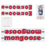 Mongoose - 1985-86 M1 Decal set - white frame - Old school bmx