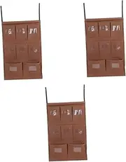 JECOMPRIS 3pcs Hotel Guesthouse Decor Oxford Fabric Storage Bag Under Bed Bedside Hanging Cleaning Cart Organizer