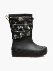 Bogs Snow Shell Zip Boy's Camo Texture Insulated Winter Boots