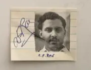 ALLAN RAE WEST INDIES CRICKET SIGNED AUTOGRAPH BOOK CUT 1950s