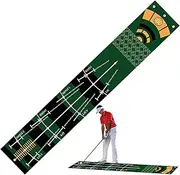 Krmoau Practice Putting Mat, Putting Green Indoor - Golf Putter Training Mats - Putting Practice Mat, Golf Training Equipment, Indoor Golf Putting Green with Non-Slip Base for Men and