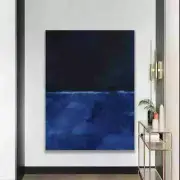 Modern Abstract Mark Blue Rothko Paint Wall Art Canvas Unframed Print Art