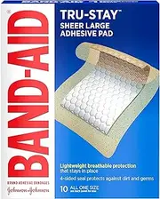 Band-Aid Adhesive Pads, Large (Pack of 10)