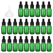 24Pcs 15ml Glass Dropper Bottle with Eye Dropper Funnel Green