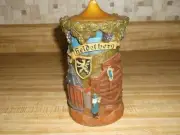 Vintage Heidelberg Hand-Carved Painted Germany Gunter Candle 8”