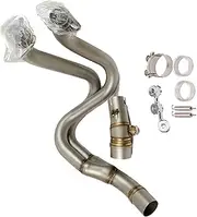Motorcycle Exhaust Pipe For Kawasaki ER-6N ER6F ER6N For Ninja 650R 2012 2013 2014 2015 Motorcycle Motorbike 51mm Exhaust Full System Middle Pipe