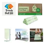 64 Gallon Compostable Trash Bags; 30 Count, BPI ASTM D6400; Tear Resistant & ...