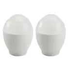 2 Pcs Microwave Egg Poacher Poached Egg Maker Egg Cups Egg Mold Bowl