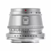 Silver TTArtisan 35mm F1.4 MF Lens for Leica L CL TL Lumix S5 II Sigma FP Camera