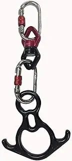 F.Life Aerial Silk Hardware Kit-Heavy Duty 30 kN Rescue Figure 8 & 30 KN Swivel & 25 KN Steel Carabiners Yoga Hammock Rigging 360 Spin Rotational Device