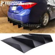 Car Rear Diffuser Bumper Lip Splitter Spoiler 4 Shark Fins for Toyota Corolla (for: Toyota)