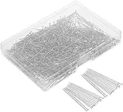 Veemoon Flat Head Sewing Pins with Electroplated Finish Locating Pins for Fabric Quilting Dressmaking Convenient Storage Box