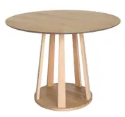 SK Designer Living Replica Passoni Doga Round Wood Dining Table - 100cm