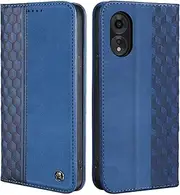 Case for Oppo A18 4G, Shockproof PU Leather Flip Folio Cover with Card Slots, Magnetic Wallet Case for Oppo A18 4G, Blue