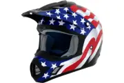 AFX FX-17 Helmet - Flag - Black - MX - ATV/UTV- Off-Road ((Discontinued))