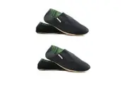 2 Pairs X Mens Zasel Cotton Canvas Slip On Flat Black Mens Casual Flats Shoes