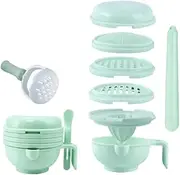 8Pcs/Set Baby Fruit Smasher Bowl,Baby Food Grinder Food Masher Maker Portable Baby Feeder Food Processor Smasher Serve Bowl Vegetables Fruit Ricer Grinder