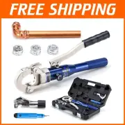 Compact Copper Pipe Crimping Tool with 1/2", 3/4", 1" Press Pliers and Cutter
