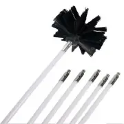 Rotary Chimney Cleaners Brush Cleaning Sweep System Fireplace Kit Flexible Rod