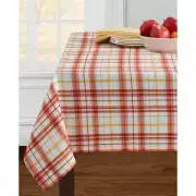 Benson Mills Textured Tablecloth "Barn Plaid" Oblong/Rectangle 60"x104"