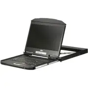 Aten 1U Ultra Short Depth Single Rail WideScreen LCD Console (USB / VGA)-TAA Com