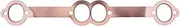 CAREG Reusable SBC Oval Port 1.8 * 1.5 Inch Copper Header Exhaust Gaskets Compatible with SB 283-327-350-383-400 Engines Engine Exhaust Gasket