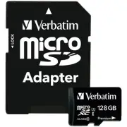 VERBATIM® 128 GB Premium microSDXC Card with Adapter
