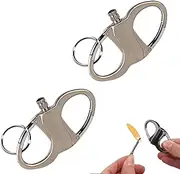 Keychain Lighter, 2025 Upgraded Metal Keychain Lighter, Reusable Portable Waterproof Match Lighters for Outdoor Car and Home(2pc,Gold)