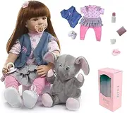 ZIYIUI Reborn Dolls 24 Inch 60 Cm Soft Silicone Vinyl Handmade Baby Reborn Doll Baby Reborn Doll Children's Toy Gift