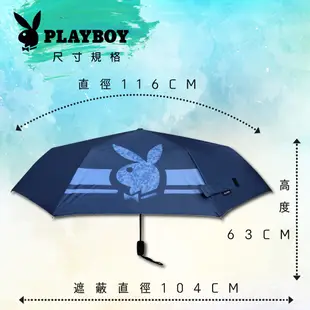 【PLAYBOY】46吋全遮光奈米黑膠防風自動三折傘(彩色夢想4色) (7折)