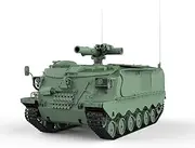 MRY-SFW Army Tank Unpainted 1/87 HO Scale Railway Military Model Kit Sweden Pansarvärnsrobotbandvagn Pvrbv.551