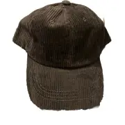 Riah Fashion Baseball Cap Women’s Brown Corduroy Hat Strapback Casual Gift NWT