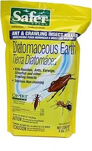 Safer Brand 51702 Diatomaceous Earth - Bed Bug, Ant and Crawling Insect Killer, 4-Pound Bag