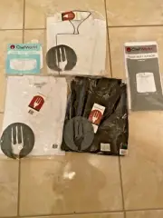 NEW Chef Works Bundle -- Pants - Sicily Coat - Volnay Coat - Beanie - Apron