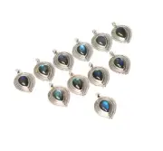 WHOLESALE 11PC 925 SOLID STERLING SILVER LABRADORITE PENDANT LOT z122