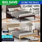 ALFORDSON Bed Frame Wooden Queen Double King Size Timber Base Walnut Oak
