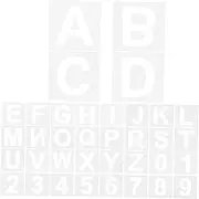 36Pcs Washable Letter Stencils Reusable Hollow Lettering Templates for DIY Craft Painting Walls Fabrics and Safe Pet Material