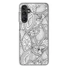 Mundaze Case for Samsung Galaxy S23 FE 5G Cover Abstract Line Art Pattern