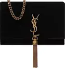 Saint Laurent YSL Monogram Kate Tassel Satin Crossbody Wallet On Chain Bag $2190