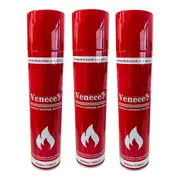 3 X Venece Universal Premium Lighter FLUID Cigarette Genuine Gas Refill 300ml