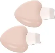 Healvian 2pcs Heart-shape Remover Facial Cleaning Spatula Stainless Steel Pore Extractor Tool for Safe Skin Cleaning