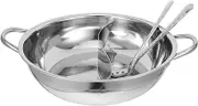 SOLUSTRE Restaurant-Grade Hot Pot Utensils Cm Soup Ladle Stainless Steel Pot Spoon for Social Gatherings