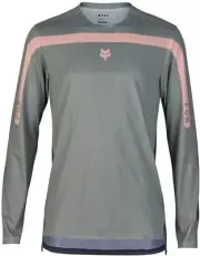 Fox Racing Flexair Race Aviation Mens Long Sleeve MTB Jersey Gray Vintage