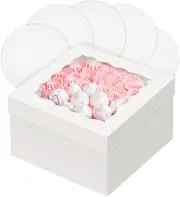 12X12X8 Inch Cake Box, 5 Sets White Cake round Boards ＆ 5 Sets 12 Inch White Cak