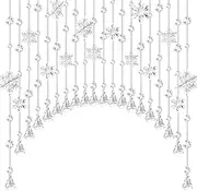 [OKUOKA] Beaded Door Curtains for Doorways Crystals Bead String Curtain for Room Dividers Snowflake Beads Home Wedding Décor -20/30/40/50/60 Strands (Color : A, Size : 20 Strands-W 60cm)