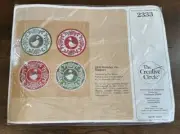 Vintage New Creative Circle Holiday Jar Toppers Goose Geese Red Green Christmas