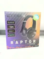 4Gamers RAPTOR Gaming Headset - Nintendo Switch - Dusk / Black /Grey - NEW