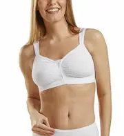 Carefix Anna Post-Op Bra (Zipper Front Closure, Back Adj Straps) - White